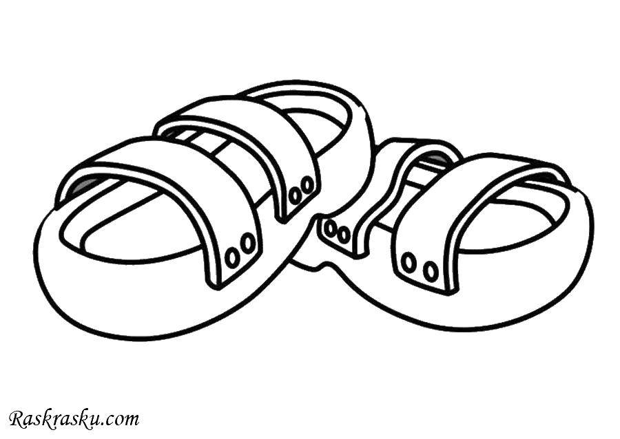 Coloring Flip flops. Category shoes. Tags:  shoes, sandals, flip flops.