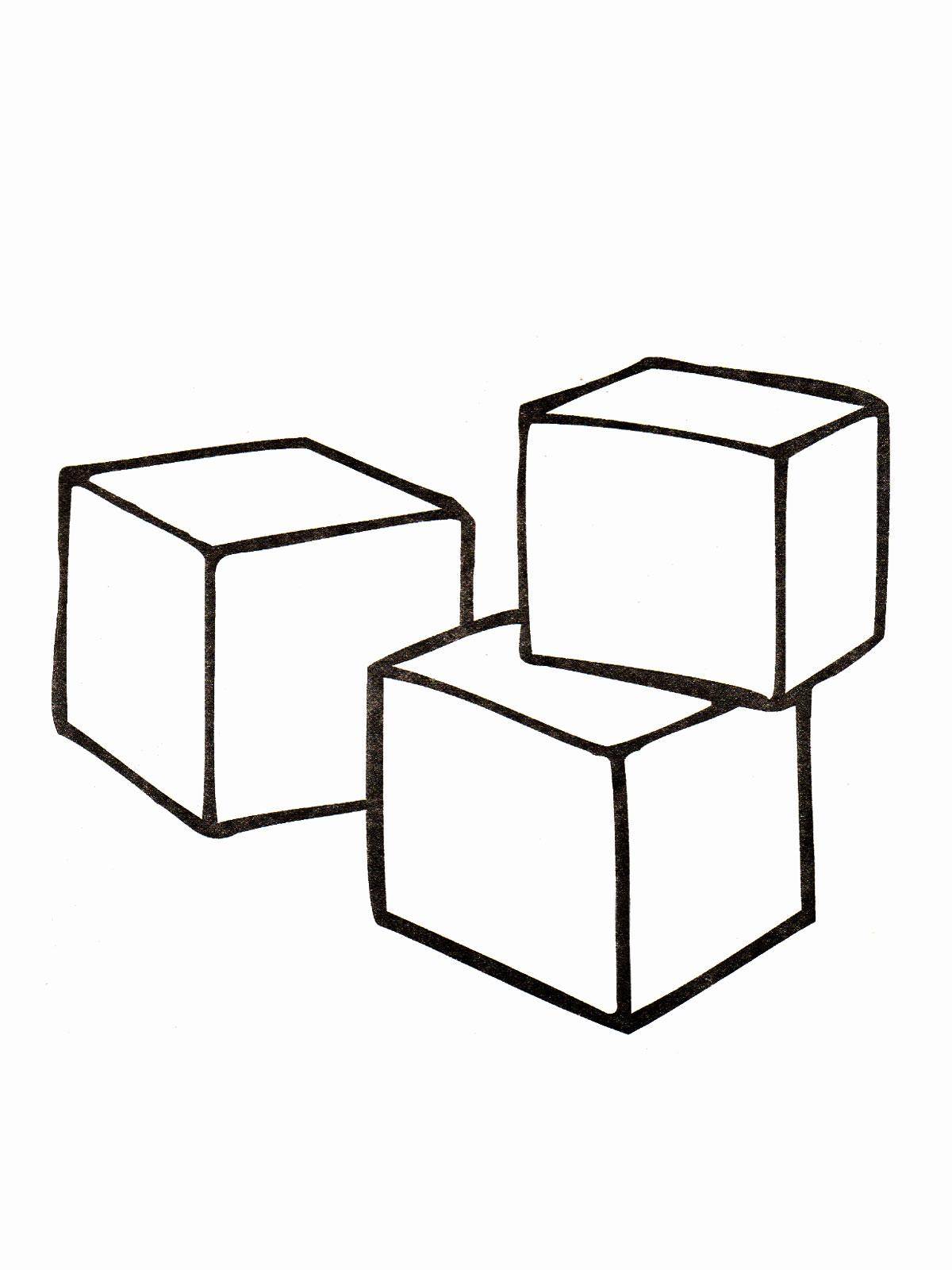 Название: Раскраска Три кубика. Категория: игрушки. Теги: кубики, игрушки.