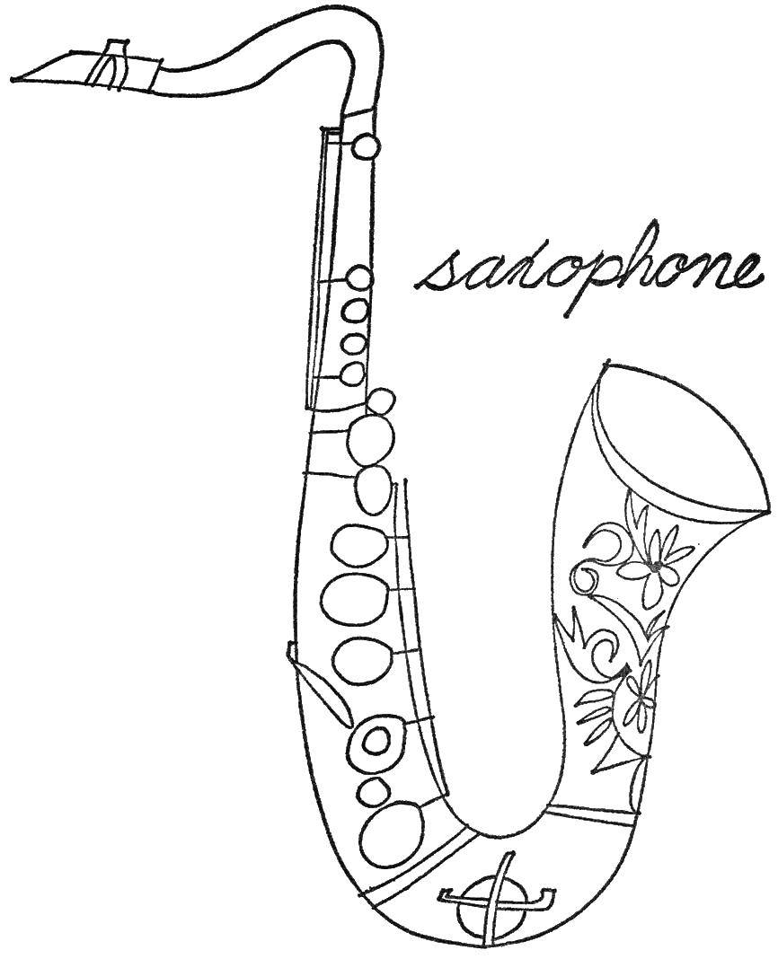 Название: Раскраска Труба. Категория: музыкальные инструменты. Теги: инструменты, музыка. труба.