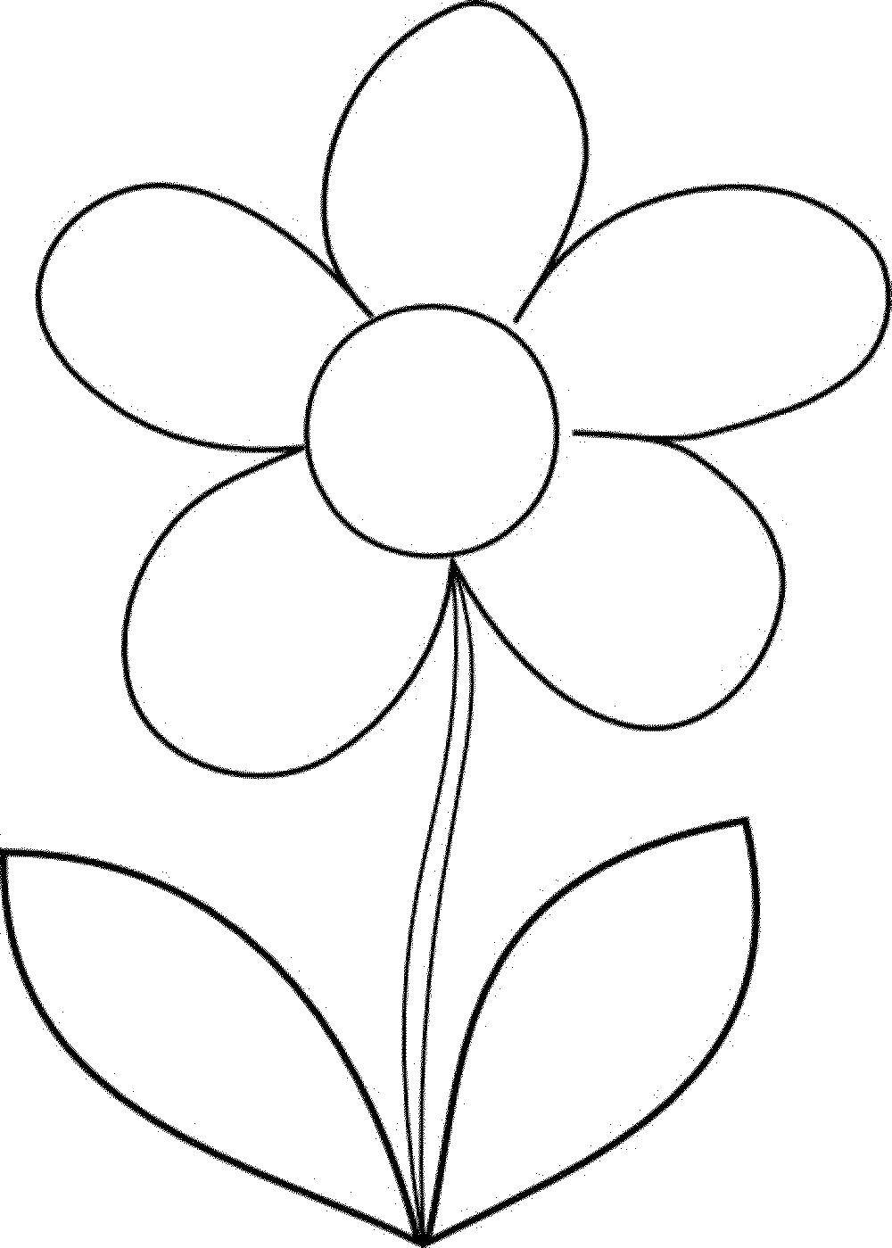 Coloring 5 petals. Category simple coloring. Tags:  Flowers.