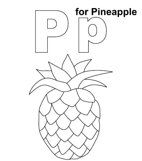 Coloring So pineapple. Category Fruits. Tags:  Fruit, pineapple.