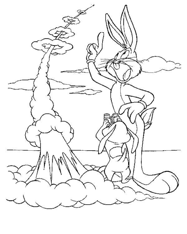 Coloring Bugs Bunny with seichem. Category cartoons. Tags:  bugs Bunny, ball.