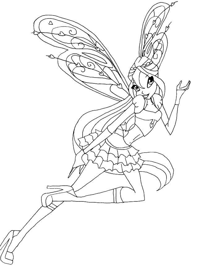 Coloring Bloom fairy winx. Category Winx. Tags:  BLOOM, Fairy, Winx.