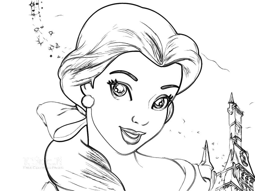 Coloring Eyed Belle. Category For girls. Tags:  Beauty and the Beast, Disney.
