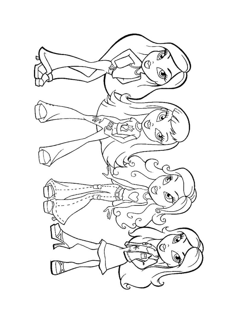 Coloring Girls from Bratz. Category For girls. Tags:  Doll, Bratz .