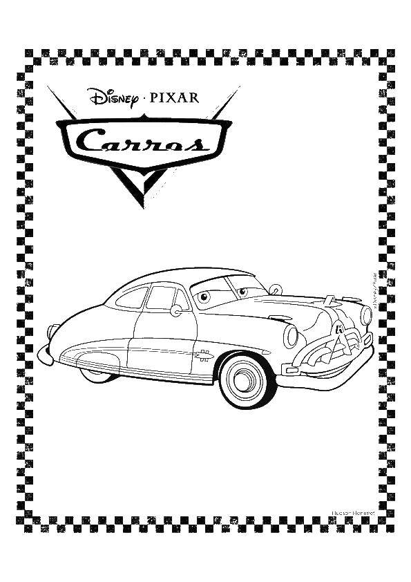 Coloring Doc Hudson machine. Category Wheelbarrows. Tags:  cars, Doc Hudson.