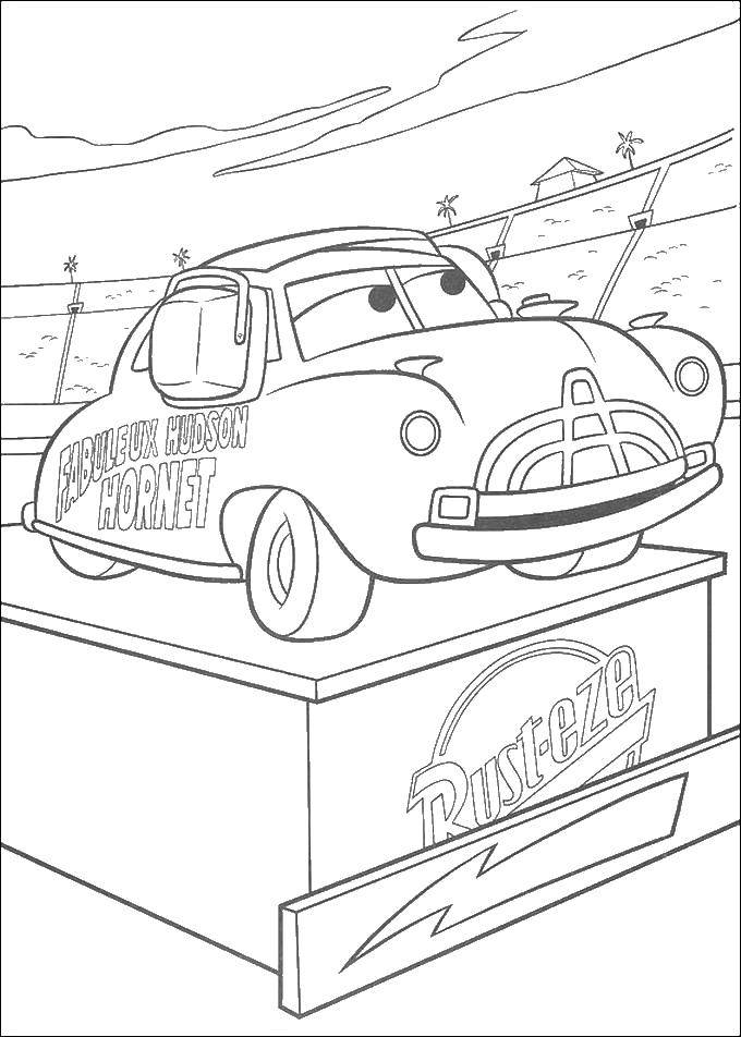 Coloring Doc Hudson in the headphones. Category Wheelbarrows. Tags:  Doc Hudson , the cars.