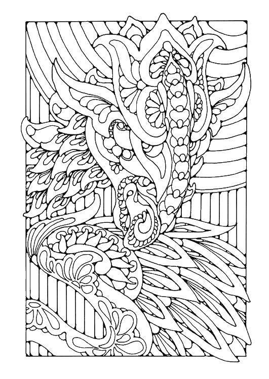 Coloring Dragon pattern. Category Dragons. Tags:  dragon fire.