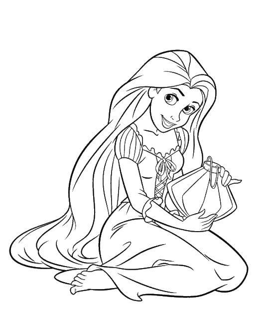 Coloring The beautiful Aurora.. Category For girls. Tags:  Disney, Rapunzel.