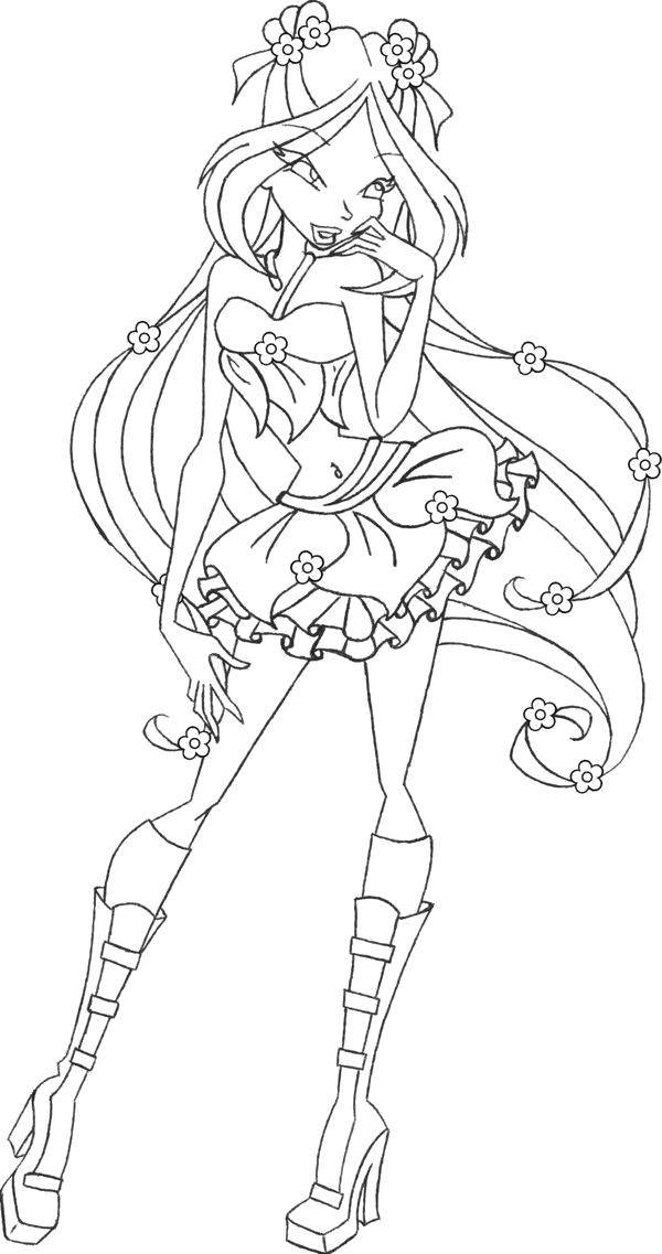 Coloring Beauty bloom. Category Winx. Tags:  Character cartoon, Winx.