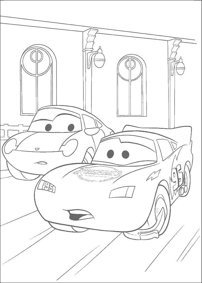 Coloring Mackut and Sally. Category Wheelbarrows. Tags:  cars, Makvin.