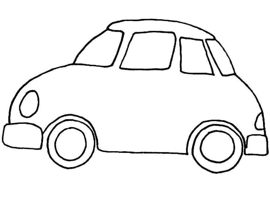 Coloring Baby. Category coloring for little ones. Tags:  Transport, car.
