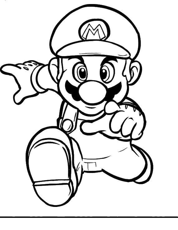 Название: Раскраска Марио из сеги. Категория: игры. Теги: игры, Марио, приставка.