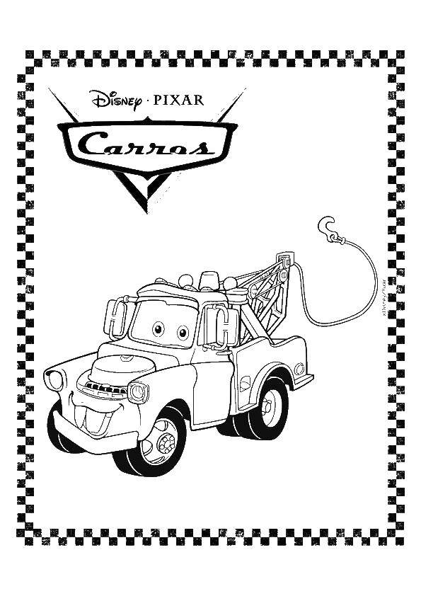 Coloring Mater car. Category Wheelbarrows. Tags:  cars, mater.