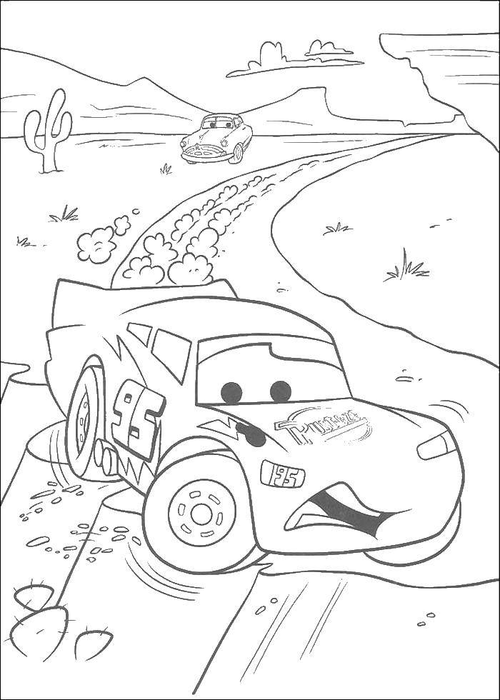 Coloring Lightning McQueen #95. Category Machine . Tags:  Lightning McQueen, #95.