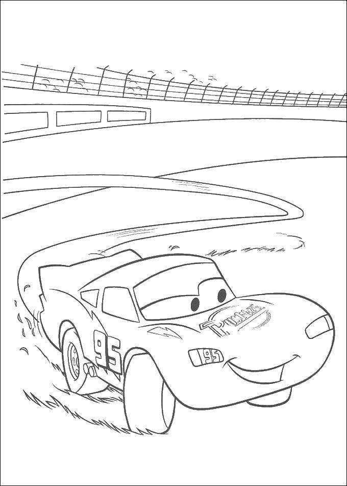 Coloring Lightning McQueen quickly edit. Category Wheelbarrows. Tags:  Lightning McQueen, #95, wheelbarrows.