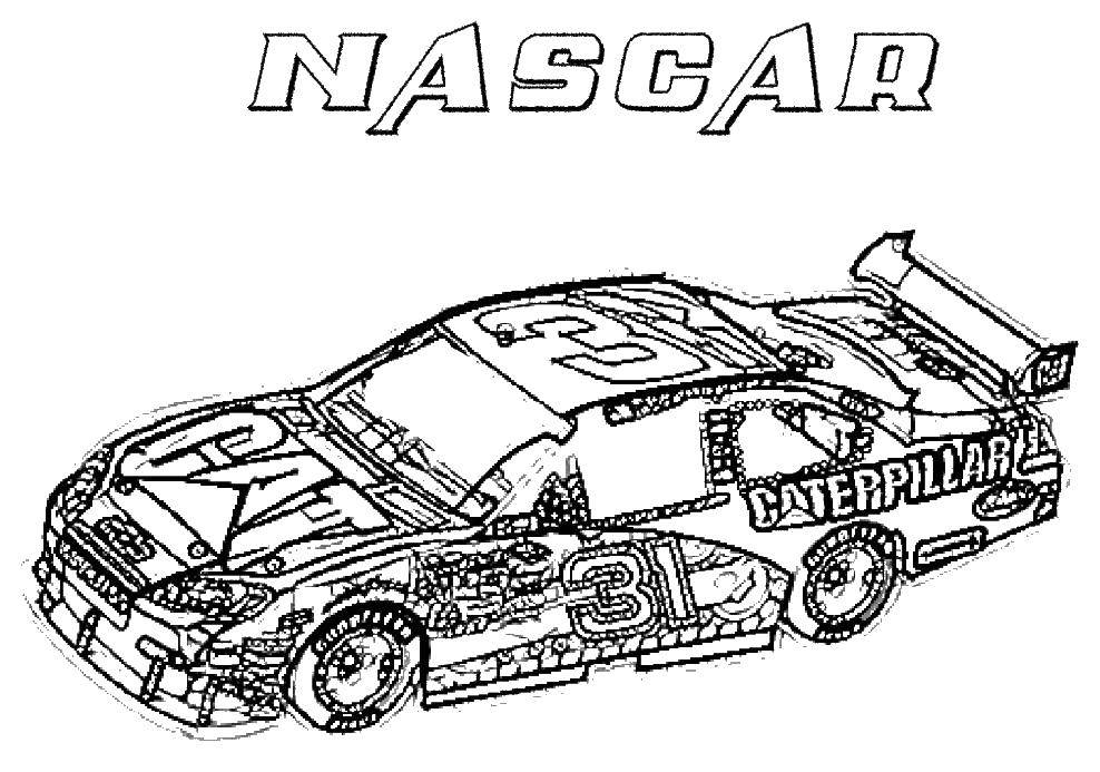 Coloring NASCAR. Category Machine . Tags:  Transport, car.