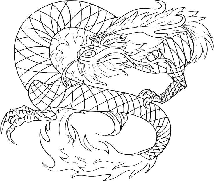 Coloring The fiery tail of a dragon. Category Dragons. Tags:  Dragons.