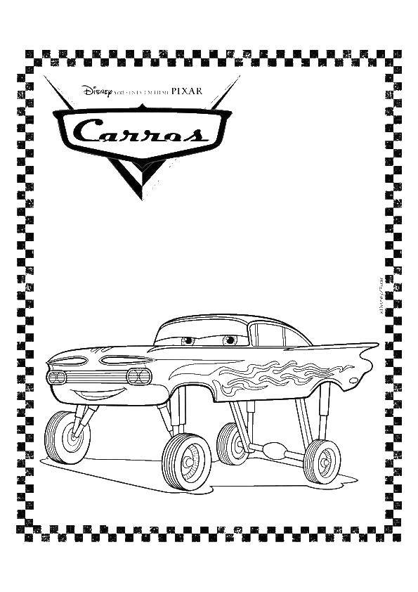 Coloring Ramon the car brand chevy impala`59. Category Wheelbarrows. Tags:  the car brand Chevy Impala, Ramon.