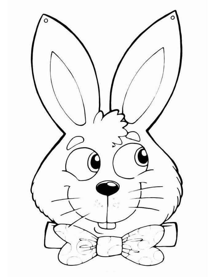 Название: Раскраска Рисунок веселого зайца. Категория: домашние животные. Теги: заяц.