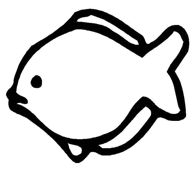 Название: Раскраска Рыбёшка плавает. Категория: Рыбы. Теги: Подводный мир, рыба.