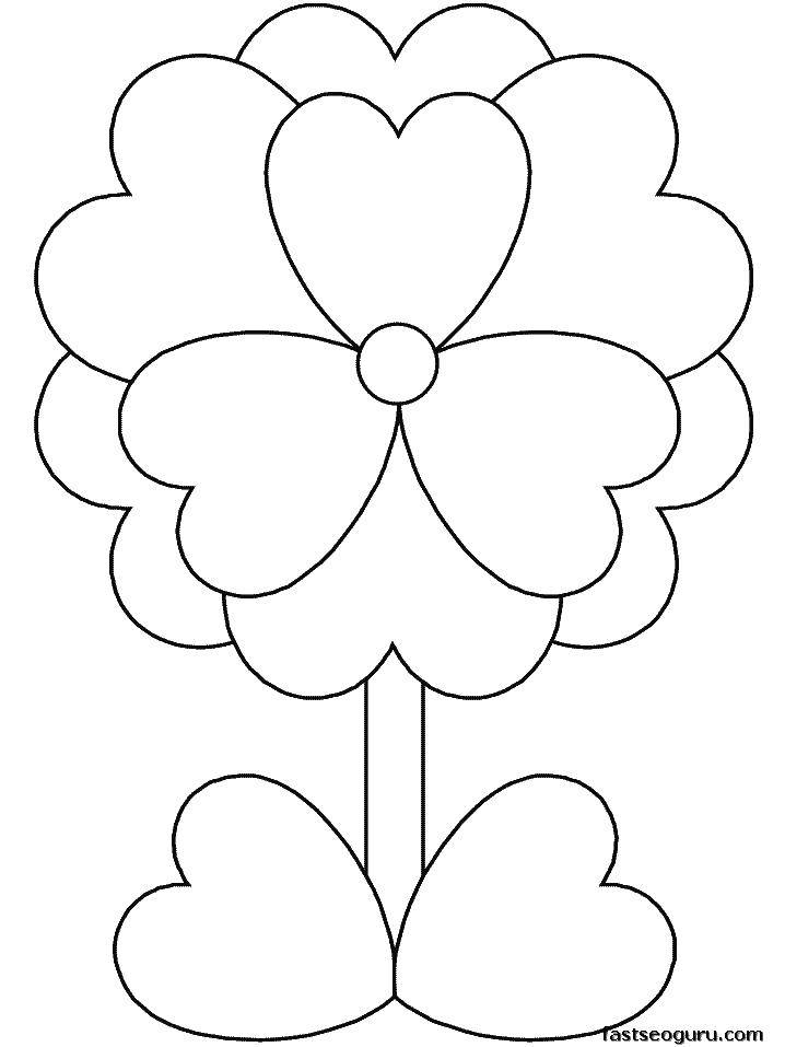 Coloring Flower of hearts. Category Flowers. Tags:  Flowers.