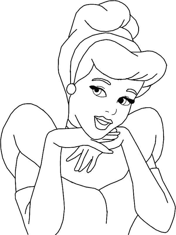 Coloring Shy Cinderella. Category Princess. Tags:  Disney, Cinderella.