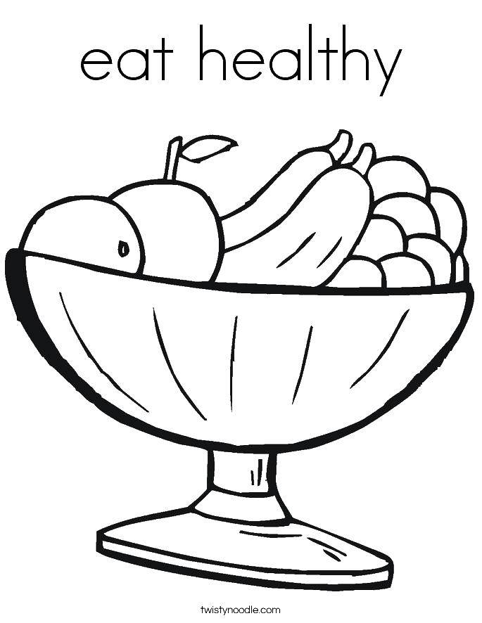 Coloring Healthy food. Category the food. Tags:  the food.