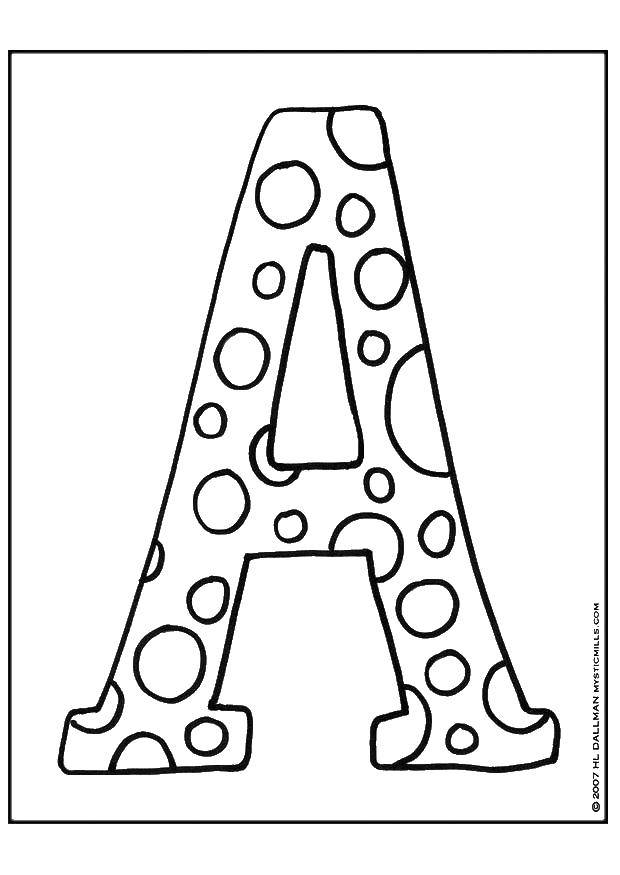 Coloring The letter a. Category English alphabet. Tags:  letters and the alphabet.