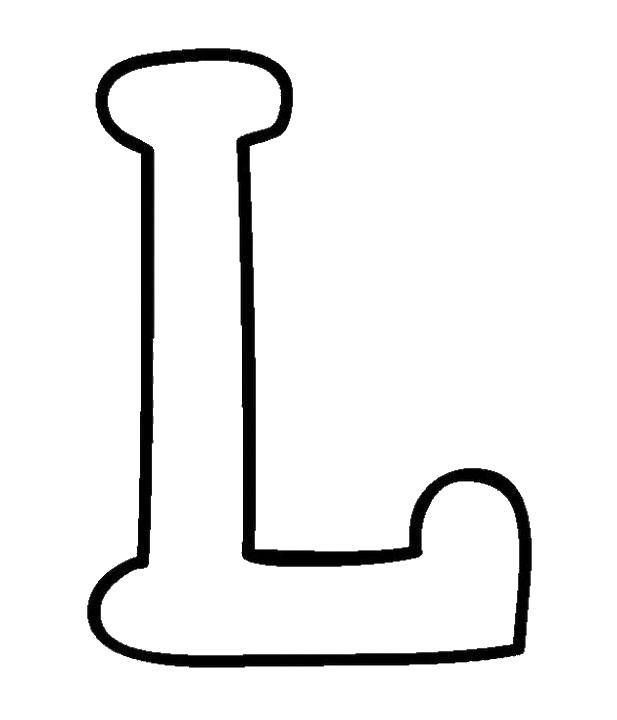 Coloring The letter l. Category English alphabet. Tags:  English alphabet letter L.