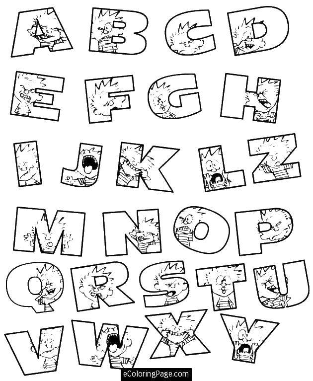 Coloring The letters of the English alphabet with pictures. Category English alphabet. Tags:  the English alphabet , letters, .