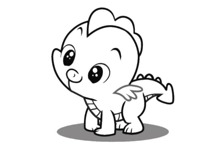 Coloring Dragon cub. Category animals cubs . Tags:  Dragons.