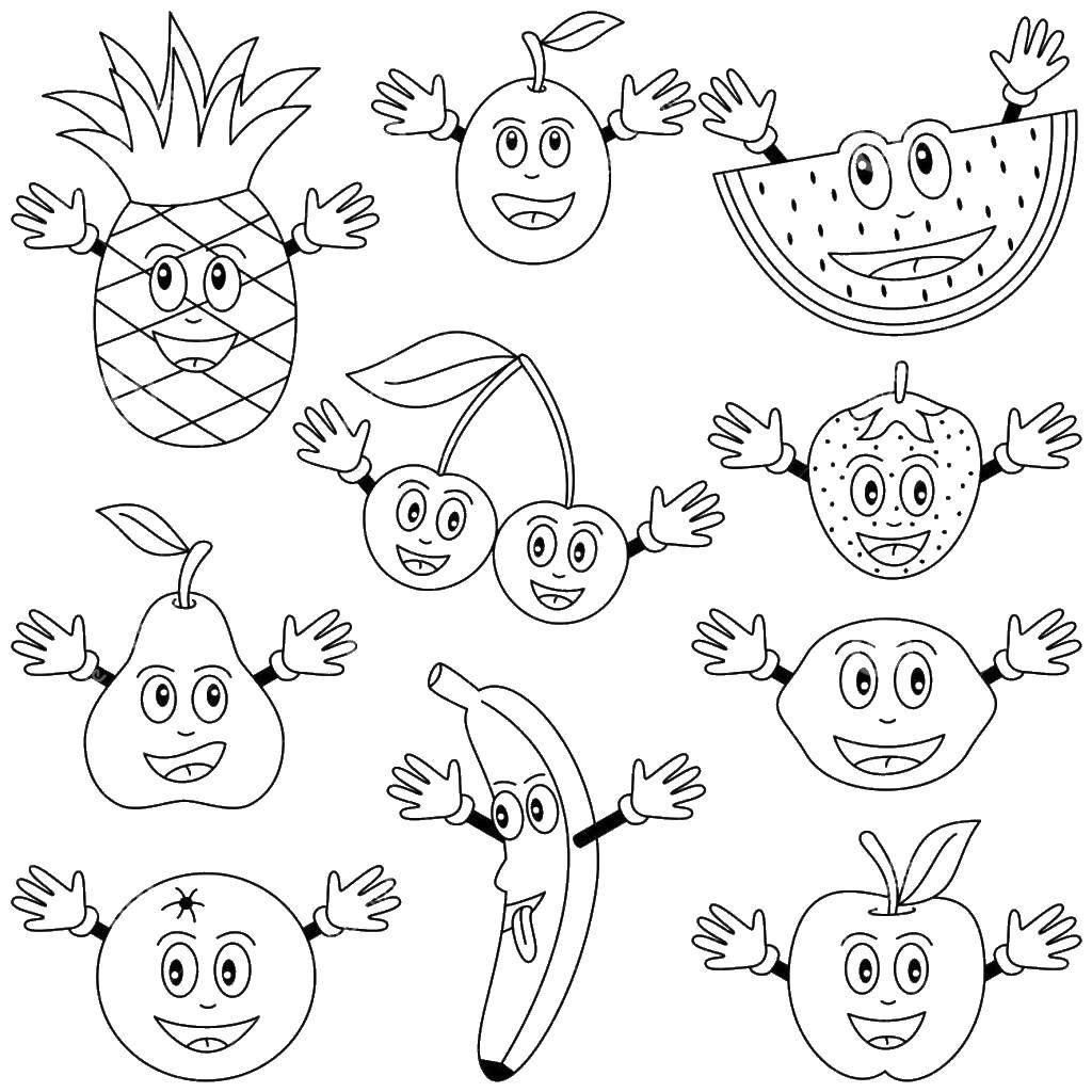 Coloring Fruit. Category Fruits. Tags:  fruits, berries.