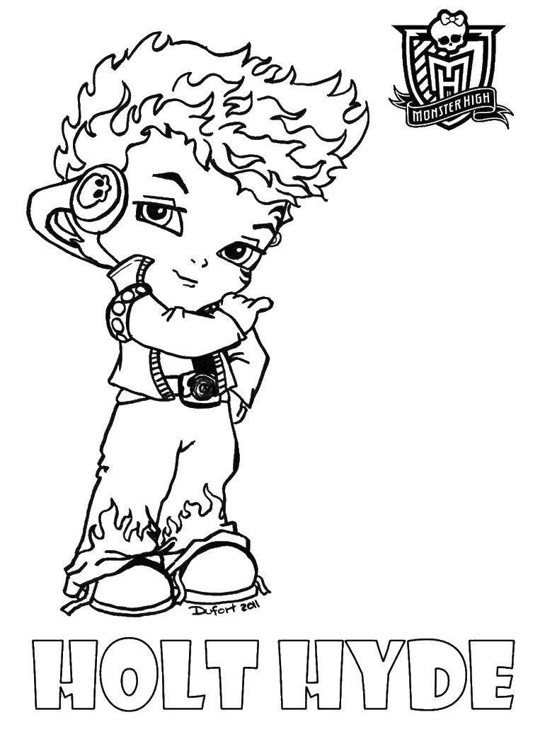 Coloring Holt Hyde. Category Monster high. Tags:  Holt Hyde, Monster high.