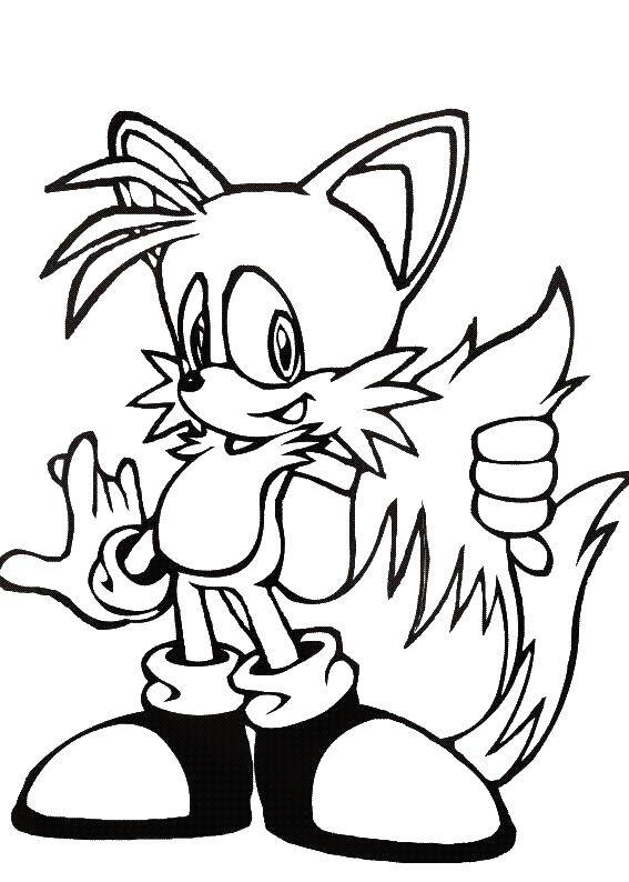 Coloring The Fox from sonic. Category cartoons. Tags:  cartoons, sonic X.