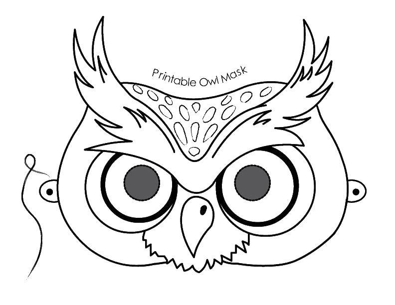 Coloring Mask owl. Category Masks . Tags:  Masquerade, mask.