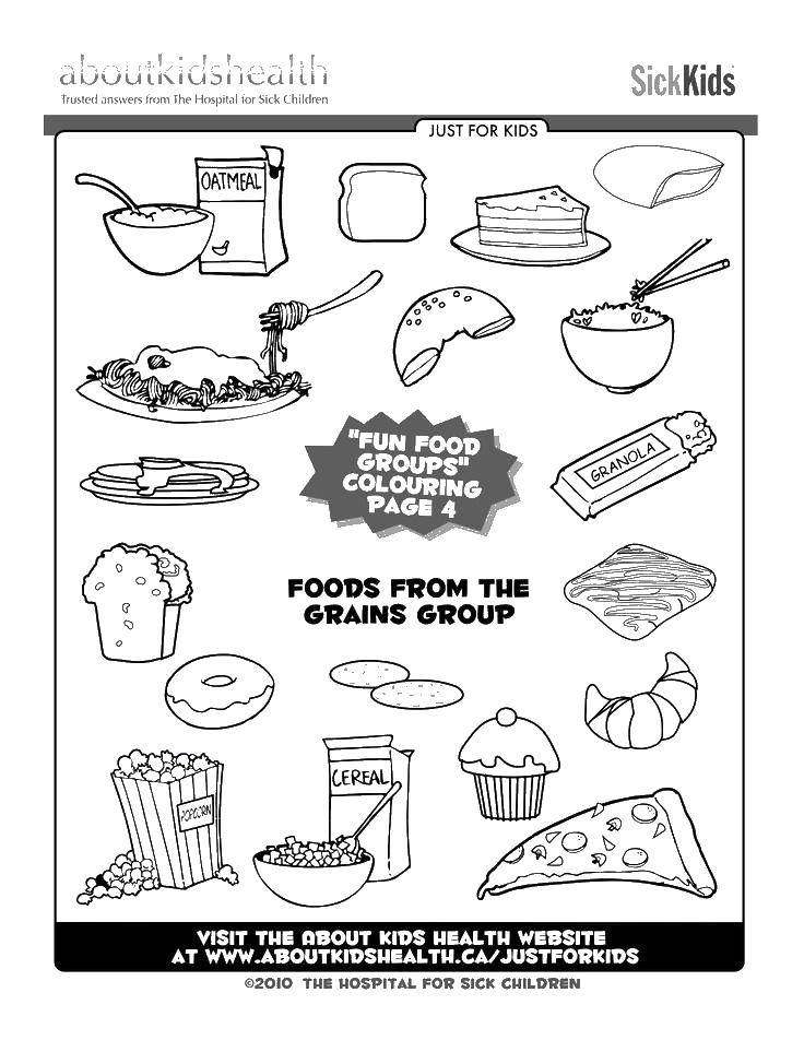 Coloring Different food. Category the food. Tags:  food, food.