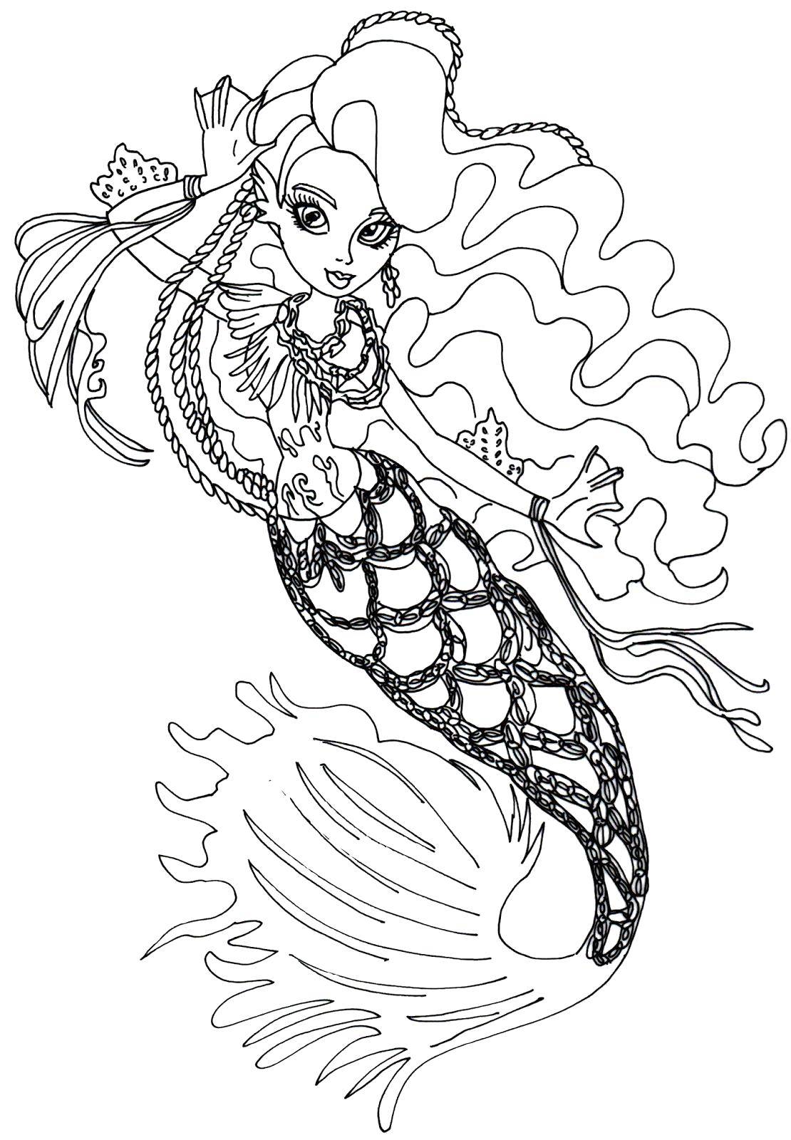 Coloring Mermaid monster high. Category Monster high. Tags:  Monster High.