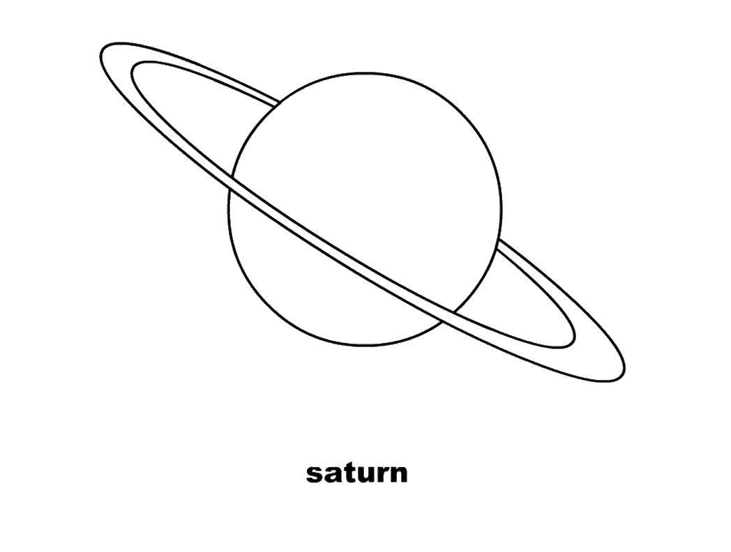 Coloring Saturn. Category coloring. Tags:  Saturn, planet, ring.