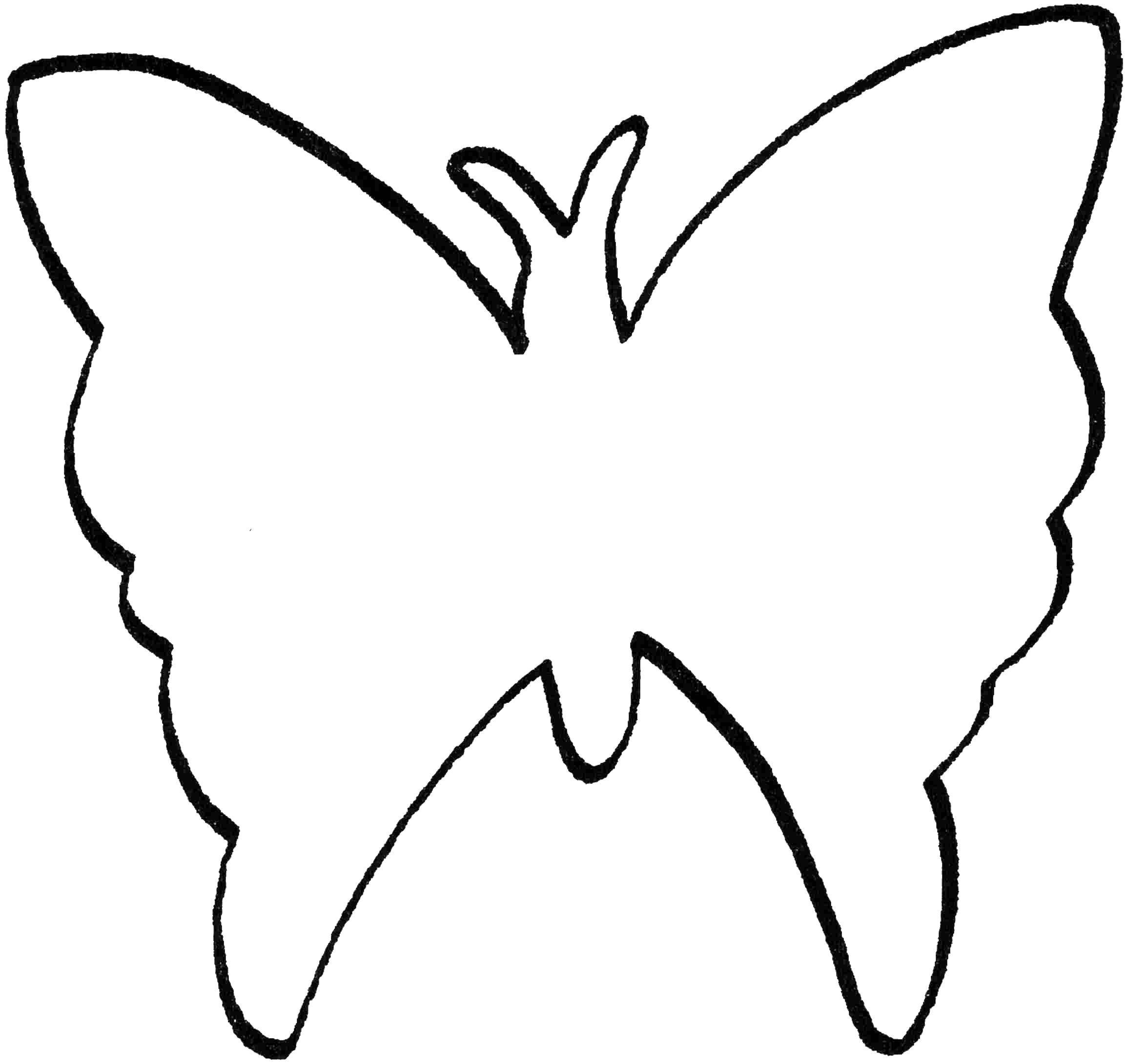 Название: Раскраска Шаблон бабочки для вырезания. Категория: Бабочка. Теги: бабочка, контур, крылья.
