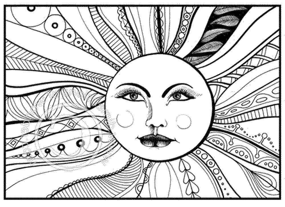 Coloring The sun pattern. Category coloring antistress. Tags:  the sun, patterns.