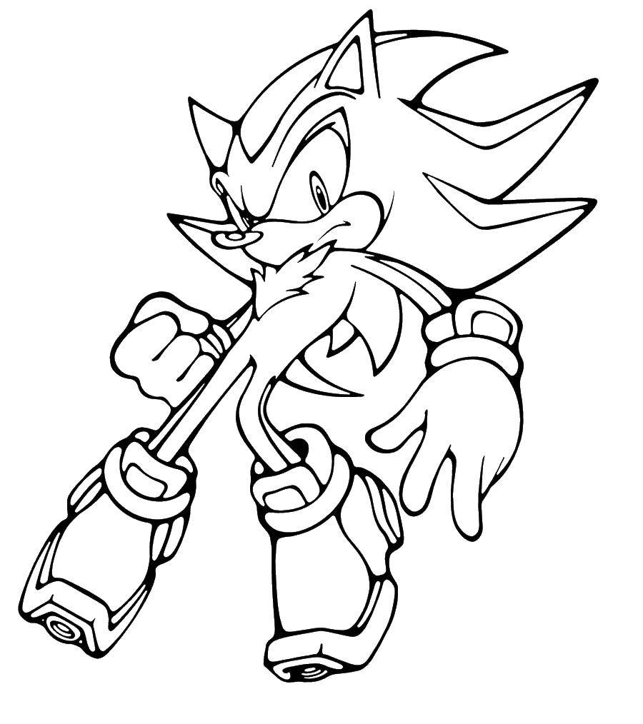 Coloring Sonic x. Category cartoons. Tags:  cartoons, sonic X cartoon.