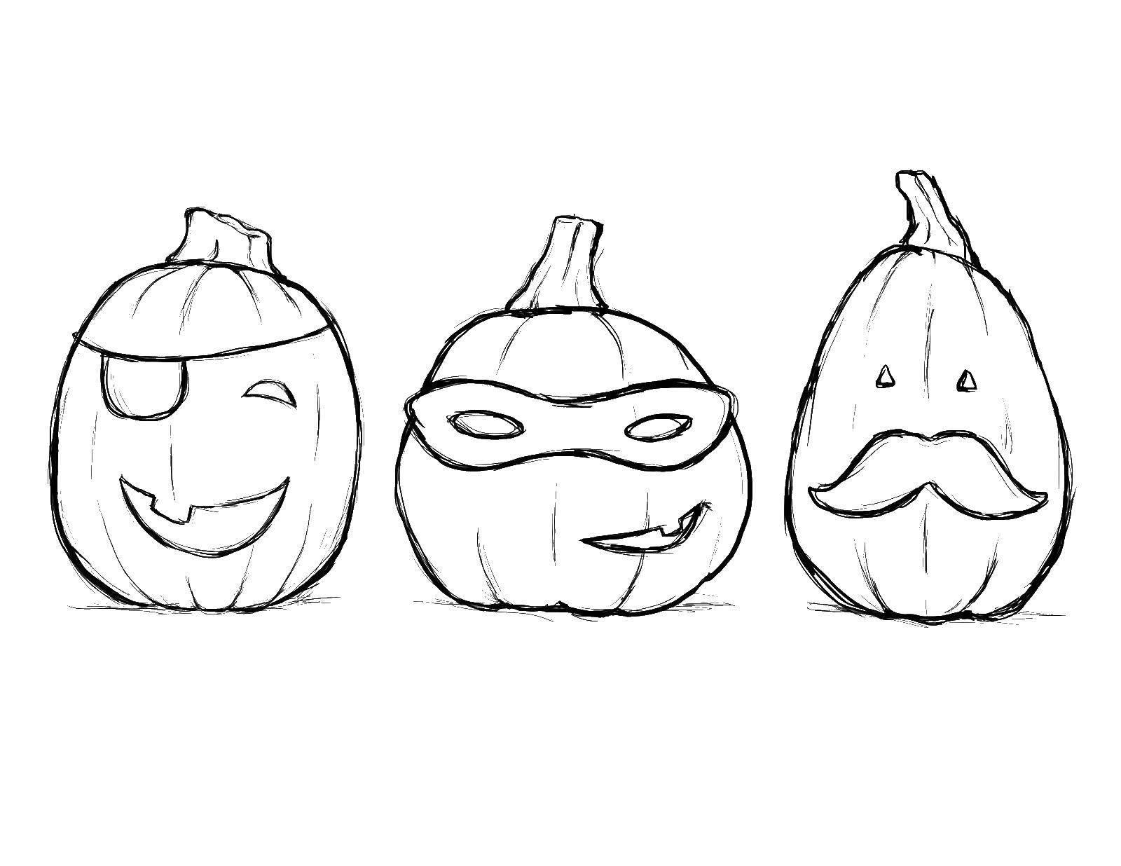 Coloring Pumpkin superheroes. Category Halloween. Tags:  pumpkin, Halloween.