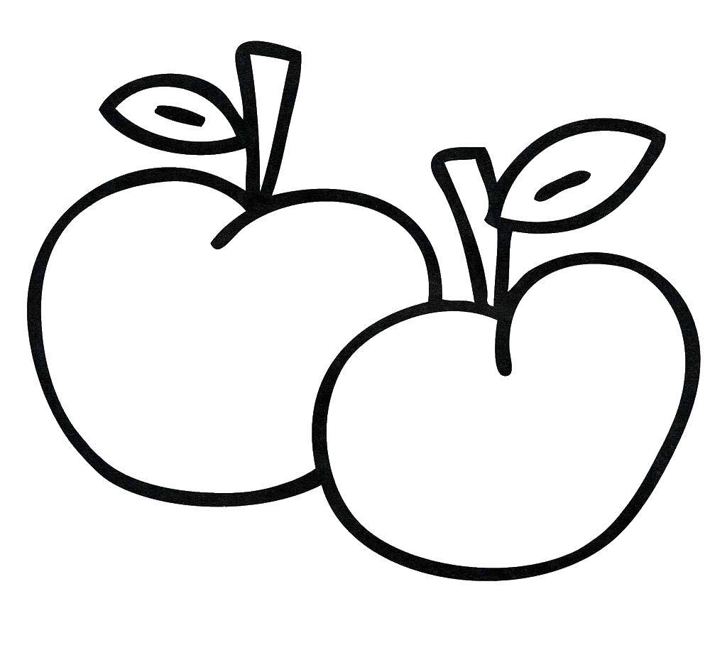 Опис: розмальовки  2 яблука. Категорія: розмальовки цифри. Теги:  цифри, яблука.