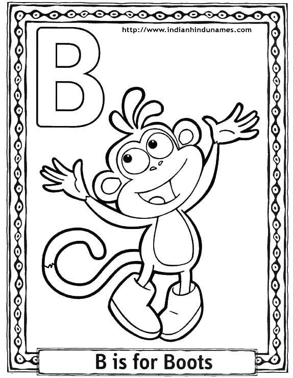 Coloring B is for slipper. Category English. Tags:  The alphabet, letters, words.