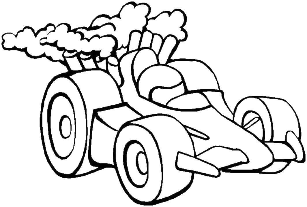 Coloring Fast racer.. Category transportation. Tags:  Car, racing.