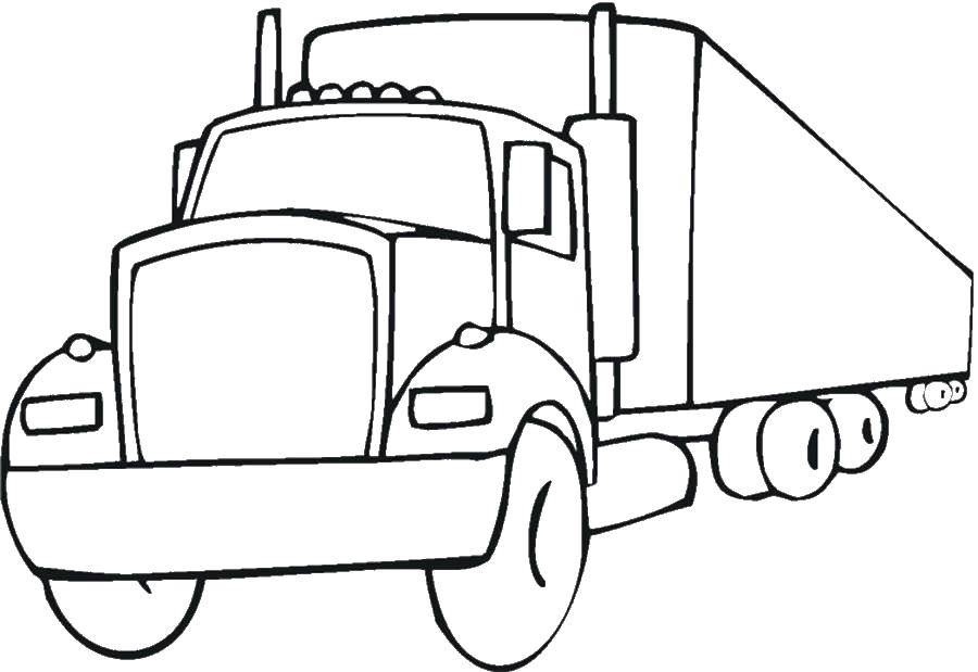 Coloring The truck. Category transportation. Tags:  Transportation, truck.
