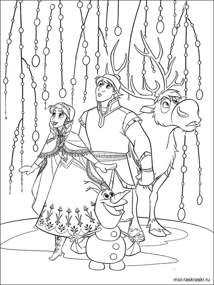 Coloring Kristoff and Anna. Category coloring cold heart. Tags:  Disney, Elsa, frozen, Princess.