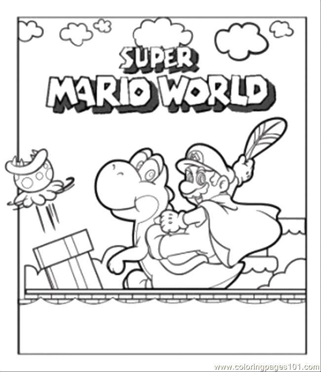 Coloring Super Mario world. Category The character from the game. Tags:  Games, Mario.