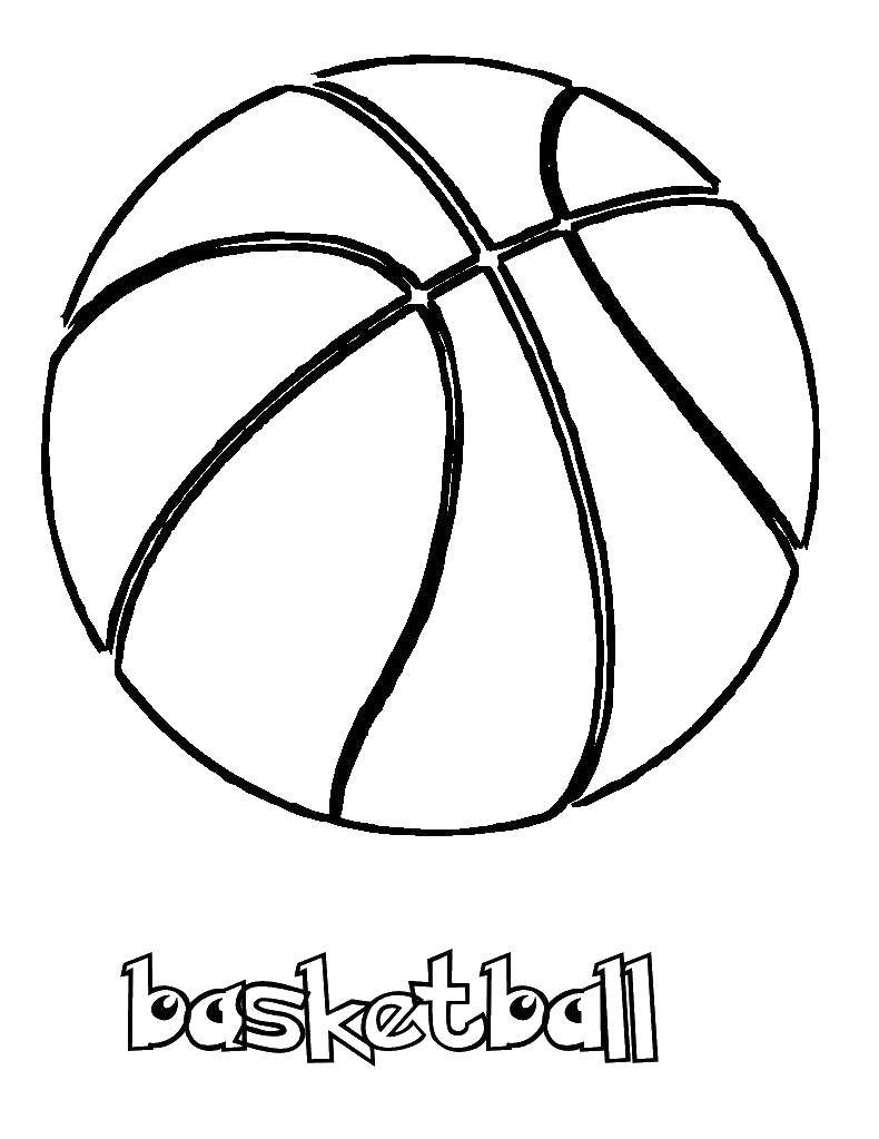 Название: Раскраска Мяч для игры в баскетбол. Категория: спорт. Теги: спорт, мяч.